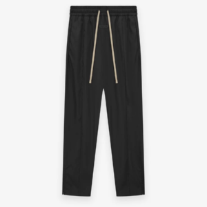Black Essentials Nylon Wool Center Seam Pant