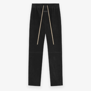 Black Essentials Nubuck Leather Forum Pant