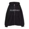Black Essentials Merch Oversized Zip Hoodie