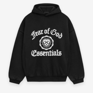 Black Essentials Merch Fear of God Hoodie